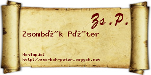 Zsombók Péter névjegykártya