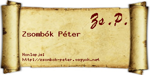 Zsombók Péter névjegykártya